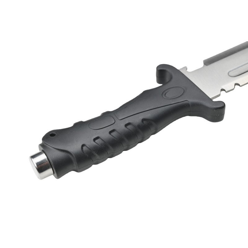 Survival camping and hiking black tactical knife, with a cool serrated blade, ideal for hunting; fixed blade design. 718 - 图片 5