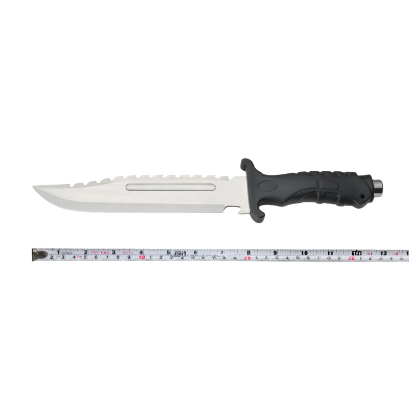 Survival camping and hiking black tactical knife, with a cool serrated blade, ideal for hunting; fixed blade design. 718 - 图片 6