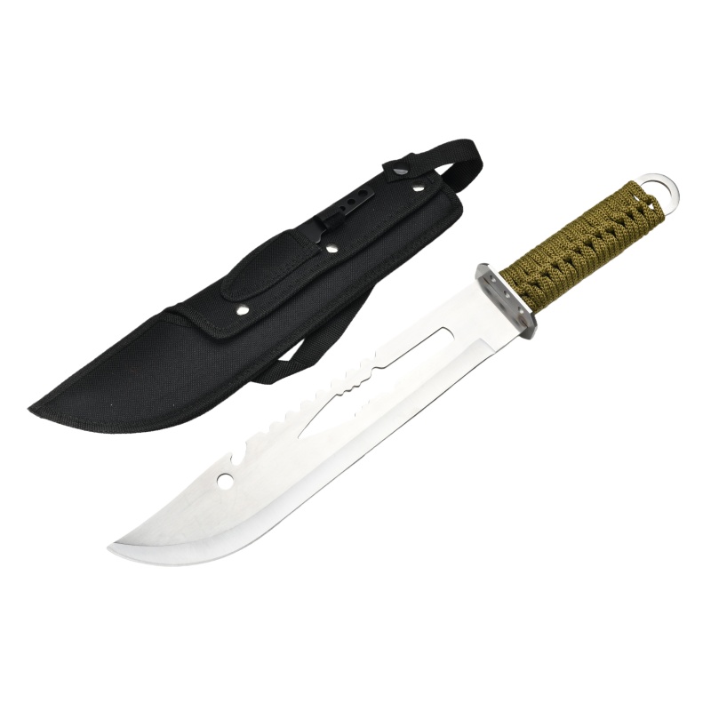 Practical outdoor rescue knife, survival hunting and camping knife, straight blade. - 图片 3