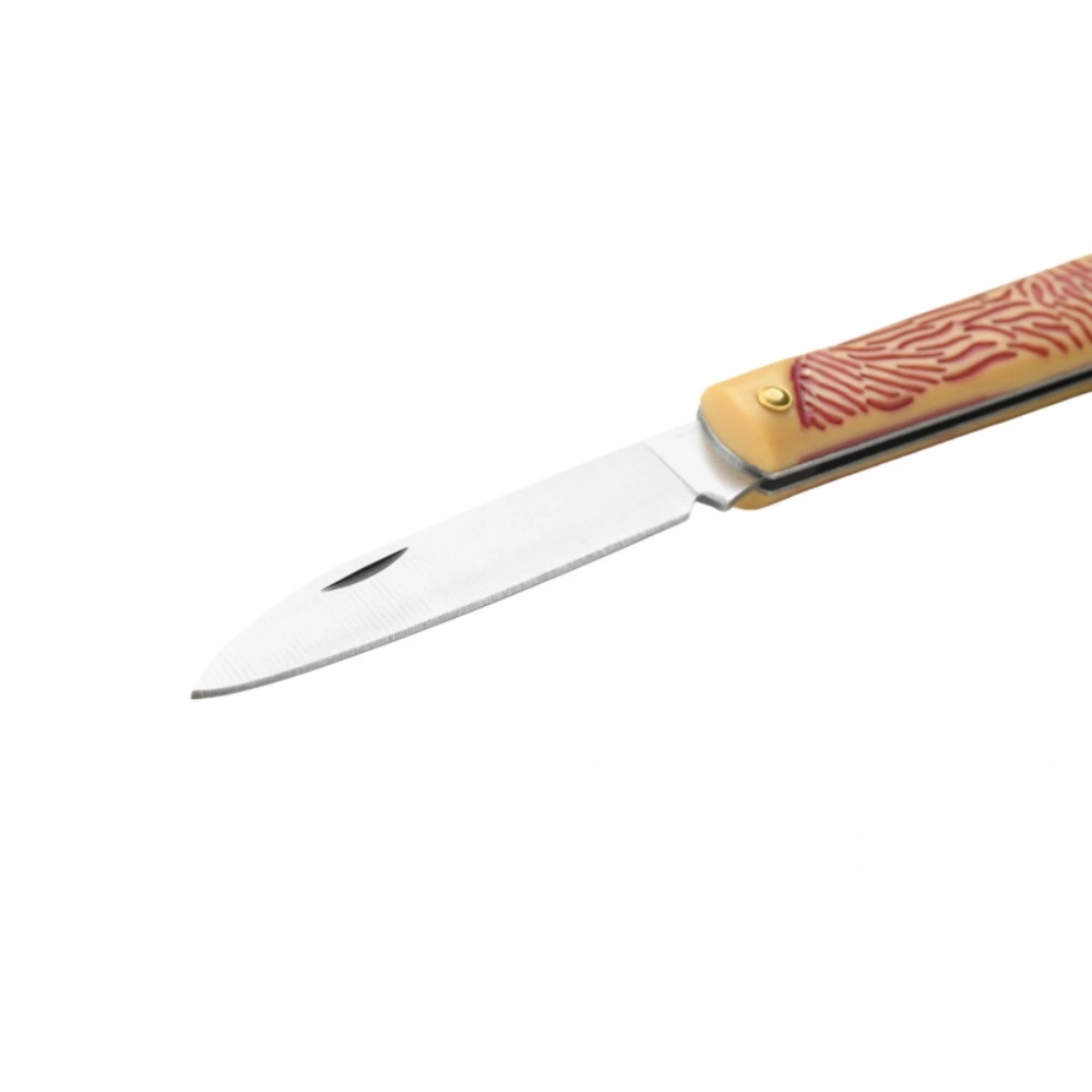 Outdoor survival knife with plastic handle, portable folding knife, stainless steel blade. - 图片 3