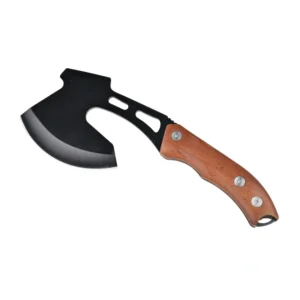 Professional Camping Hatchet with Ergonomic Hardwood Grip & Anti-Slip Design for Wood Splitting & Emergency