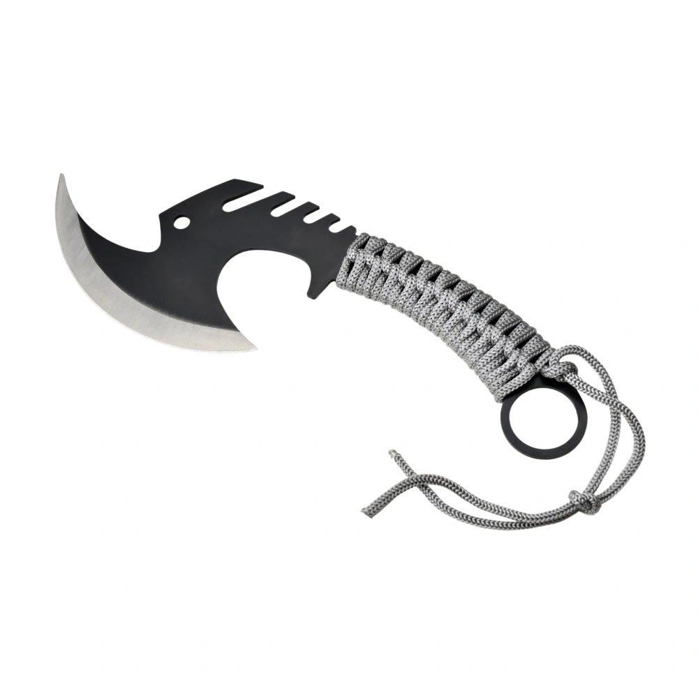 Hollowed-out outdoor axe with rope handle