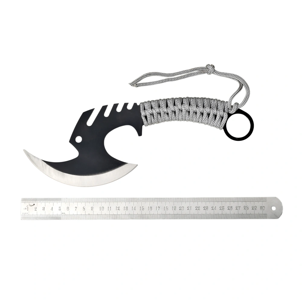 Hollowed-out outdoor axe with rope handle - Image 6